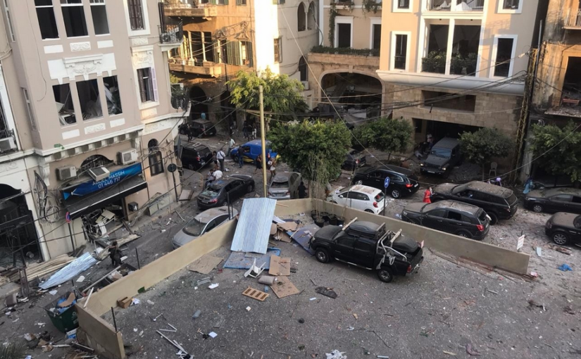 Beirut nach der Explosion am 4. August 2020 (Foto: VOA)